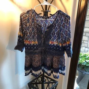 Miss Me colorful top with embroidery